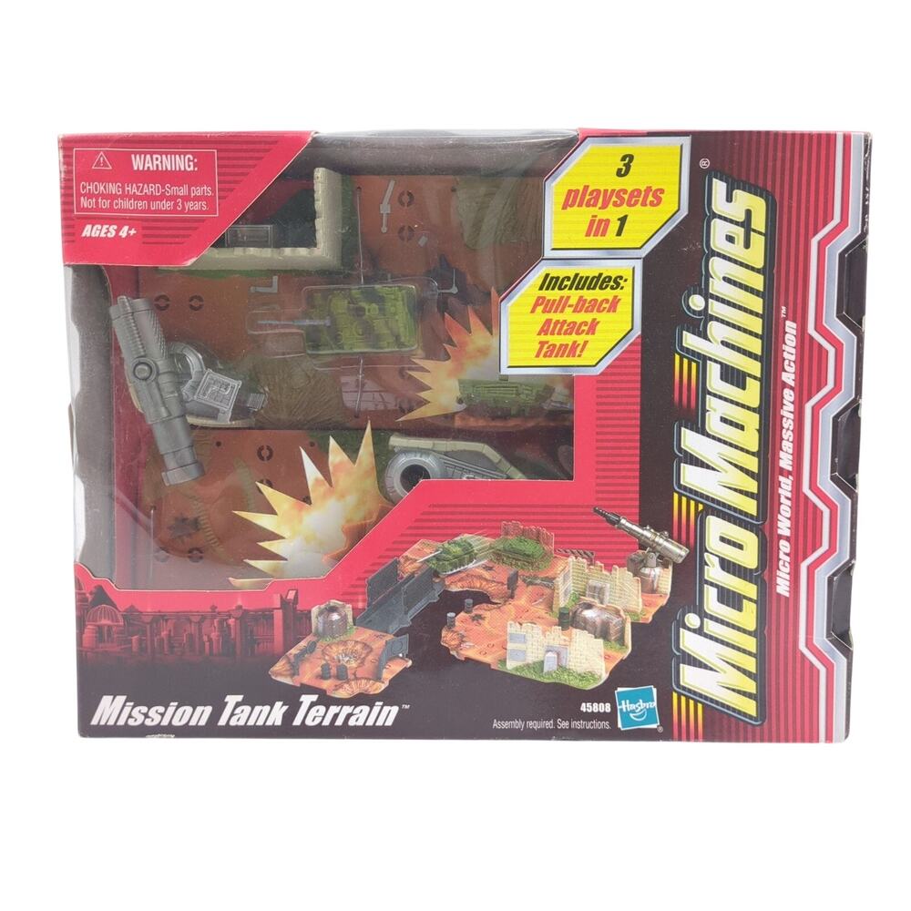Micro Machines Mission Tank Terrain Playset 45808 Hasbro 2003 New Sealed